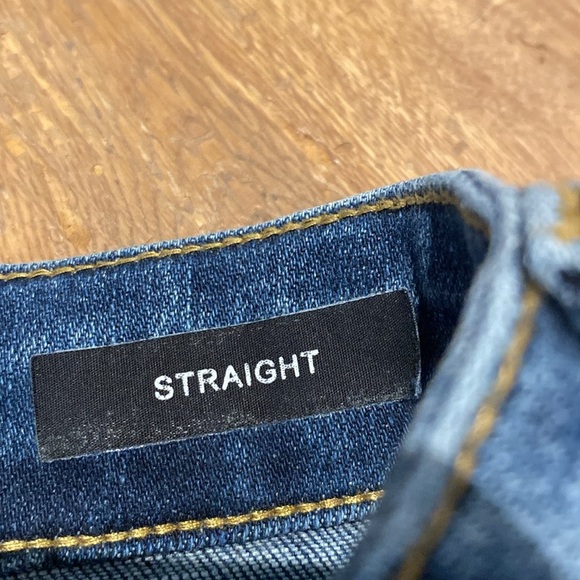 Judy Blue High Rise  Raw Hem Tuxedo Stripe Blue Jeans Size 28 - Picture 8 of 13